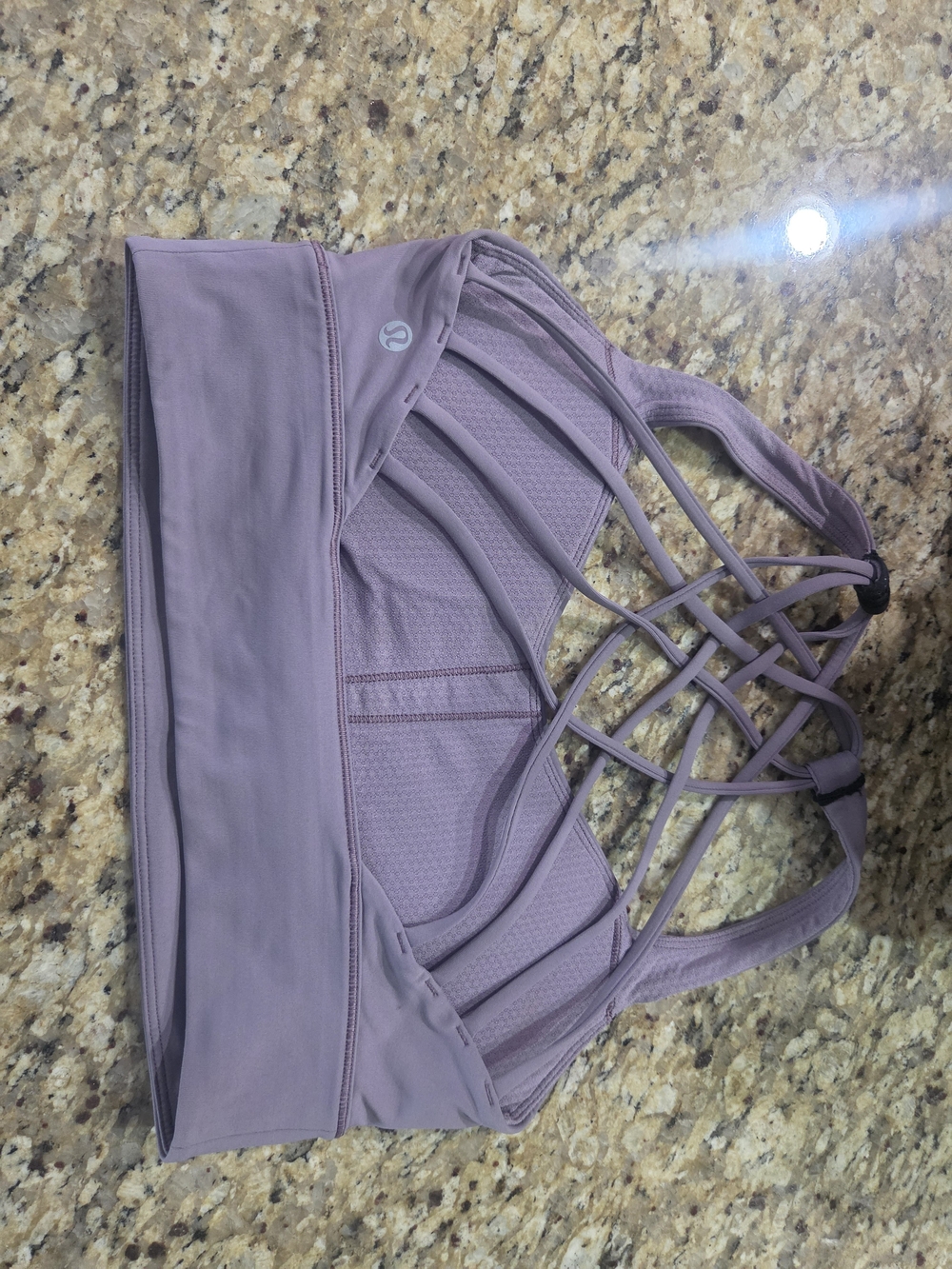 lululemon athletica Purple Lavender Strappy Back Sports Bra